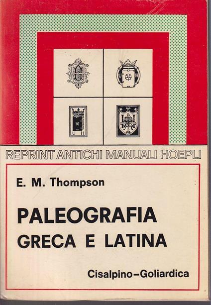 Paleografia greca e latina - copertina