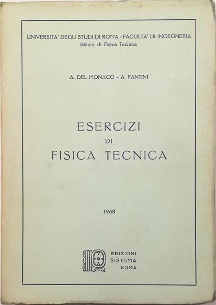 Esercizi di fisica tecnica - copertina