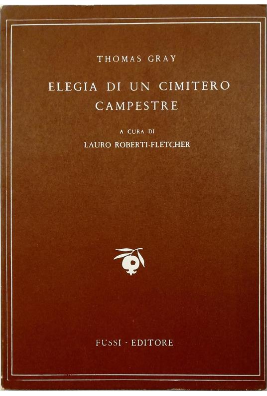 Elegia di un cimitero campestre - copertina