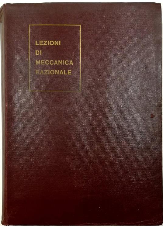 Lezioni di meccanica razionale - Carlo Cattaneo - copertina