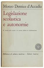 Legislazione Scolastica E Autonomie