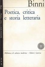 Poetica Critica E Storia Letteraria