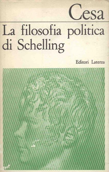 Filosofia Politica Di Schelling - Claudio Cesa - copertina