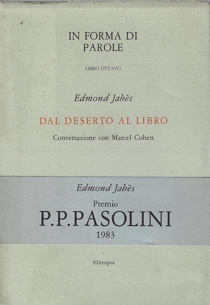 Libro Delle Interrogazioni - Edmond Jabès - copertina