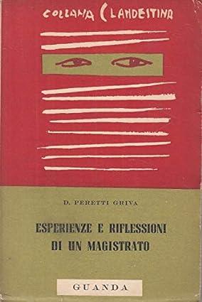 Esperienze E Riflessioni Di Un Magistrato - copertina