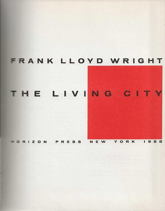 The Living City - Frank Lloyd Wright - copertina