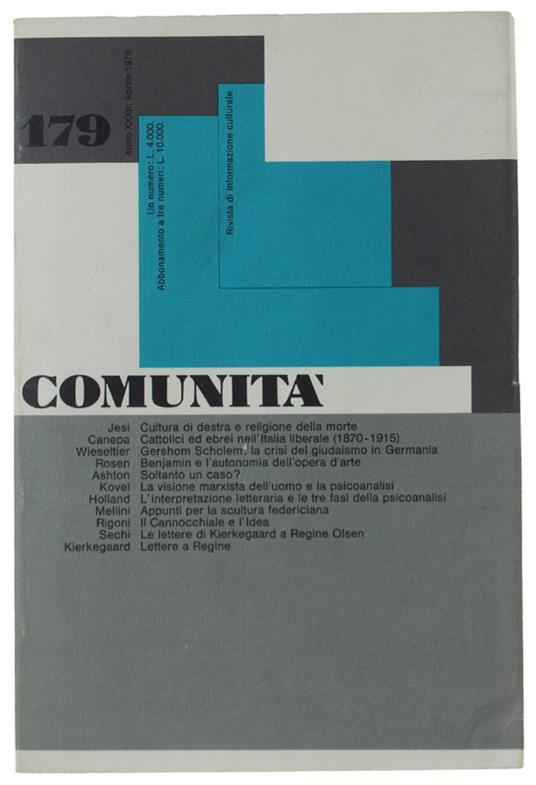 Comunità - copertina