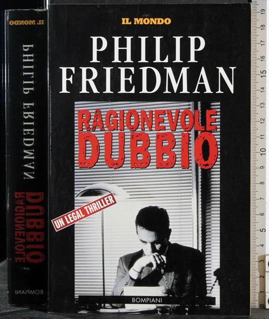 Raggionevole dubbio - Philip Friedman - copertina