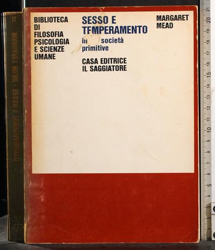 Sesso e temperamento - Margaret Mead - copertina