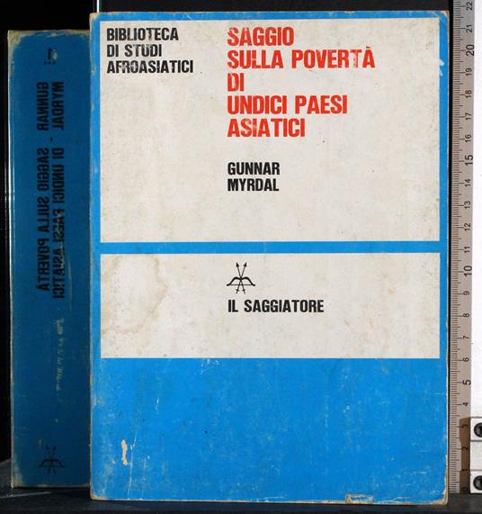 Saggio sulla povertà undici Paesi asiatici. Vol 3 - Gunnar Myrdal - copertina