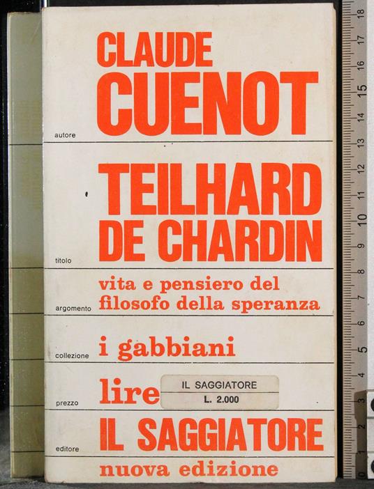 Teilhard De Chardin - Claude Cuenot - copertina
