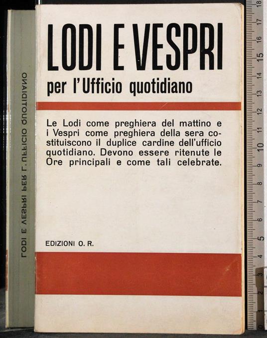 Lodi e vespri per l'ufficio quotidiano - Vincenzo Ciaraffa - copertina