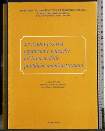 Azioni positive: organismi e politiche pubbliche amministrazioni - G. Valerio Catullo - copertina