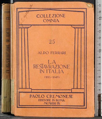 restaurazione in Italia (1815-1849) - Aldo Ferrari - copertina