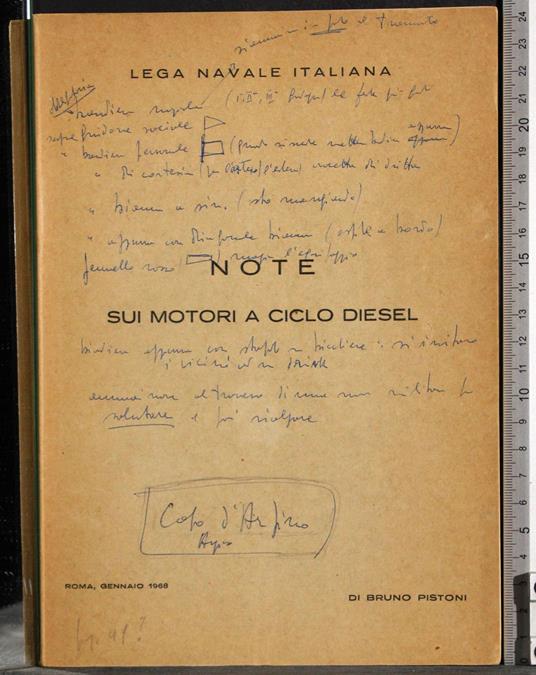 Note sui motori a ciclo disel - Bruno Pistoni - copertina