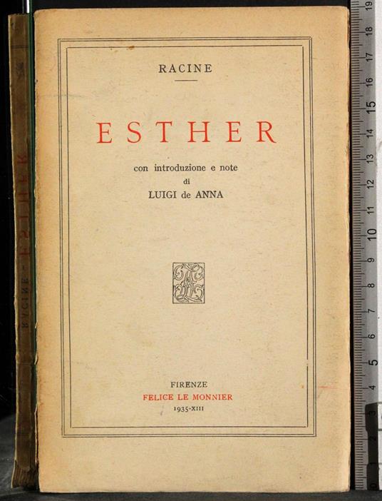 Esther - Jean Racine - copertina