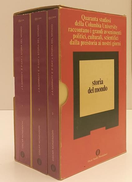 Storia Del Mondo Cofanetto Volumi 1/3- Mondadori- Oscar Studio- 1973- B- Xfs - copertina