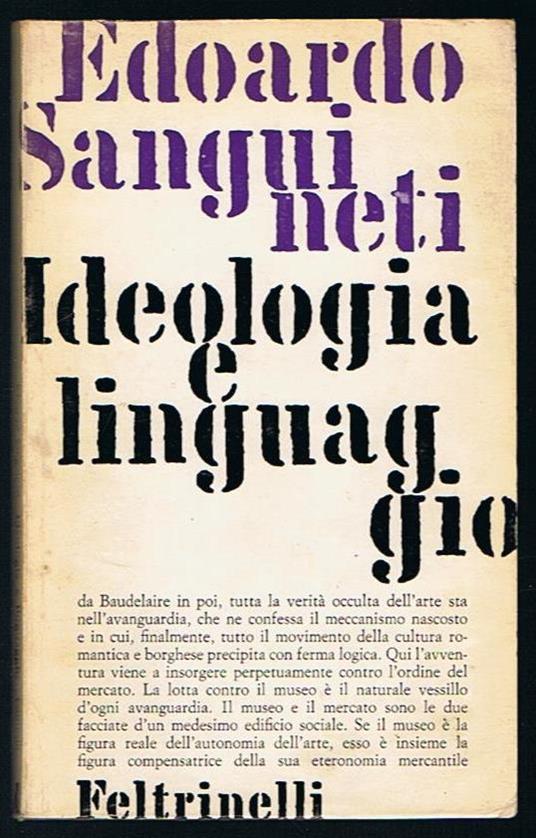 Ideologia e linguaggio Prima edizione - Edoardo Sanguineti - copertina