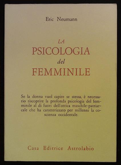 psicologia del femminile - Erich Neumann - copertina