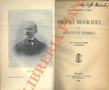 Profili biografici e bozzetti storici - Alessandro Luzio - copertina