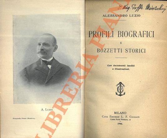 Profili biografici e bozzetti storici - Alessandro Luzio - copertina