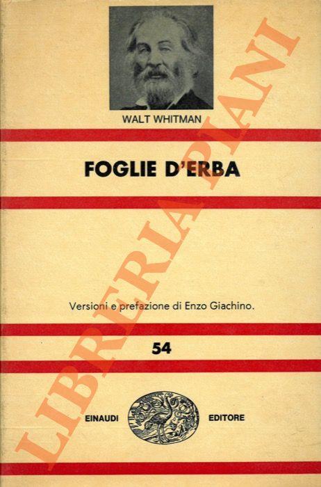 Foglie d'erba - Walt Whitman - copertina