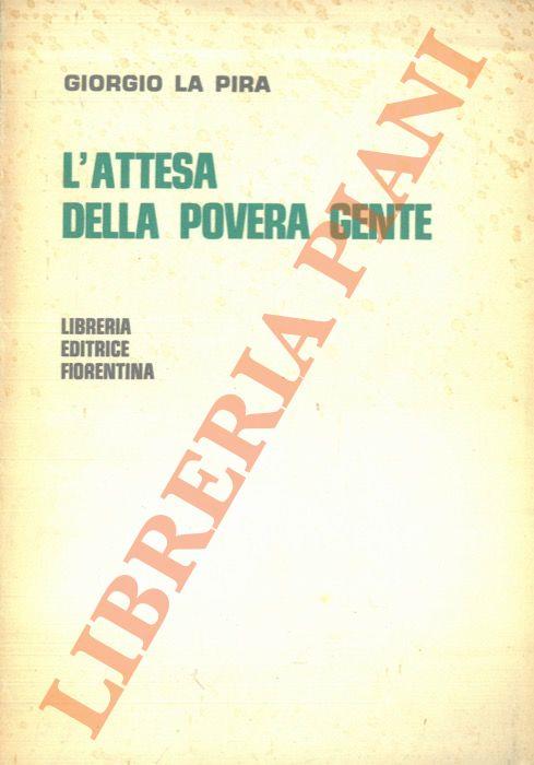 L' attesa della povera gente - Giorgio La Pira - copertina