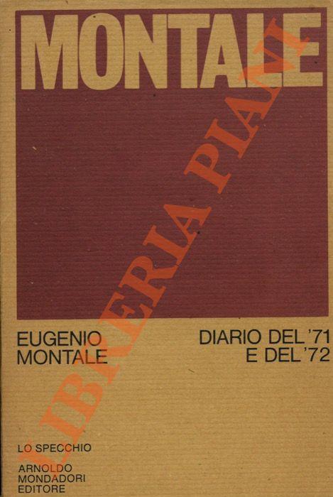 Diario del '71 e del '72 - Eugenio Montale - copertina