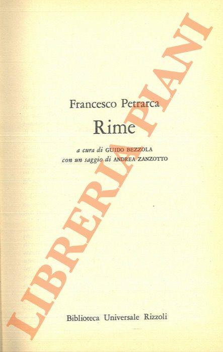 Rime - Francesco Petrarca - copertina