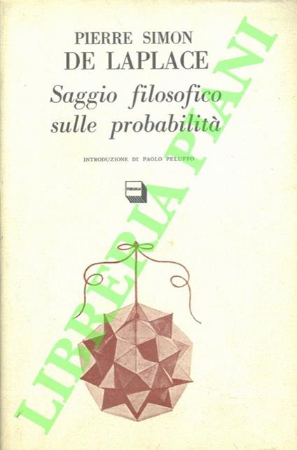 Saggio filosofico sulle probabilità. - Pierre-Simon de Laplace - copertina