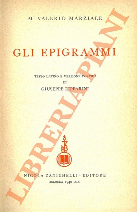 Gli epigrammi - Marco Valerio Marziale - copertina