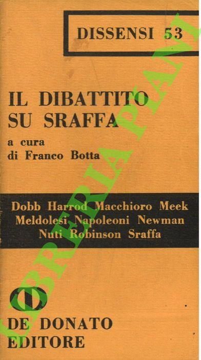 Il dibattito su Sraffa - Franco Botta - copertina