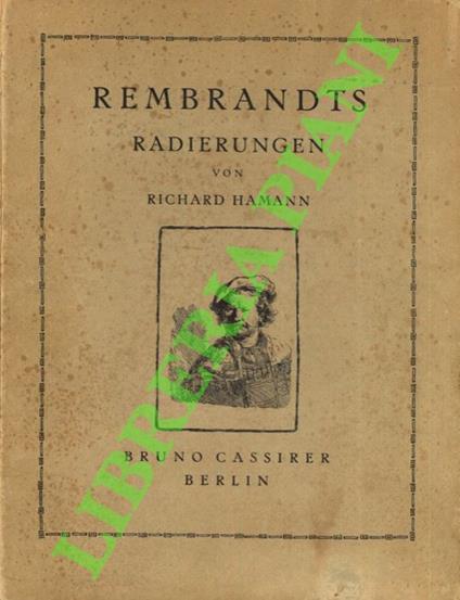 Rembrands Radierungen - Richard Chapman - copertina