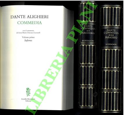 Commedia. Volume primo. Inferno. Volume secondo Purgatorio. Volume terzo. Paradiso. - Dante Alighieri - copertina