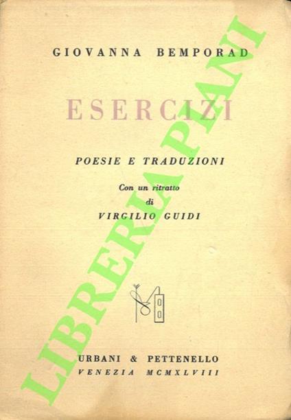 Esercizi. Poesie e traduzioni. - Giovanna Bemporad - copertina