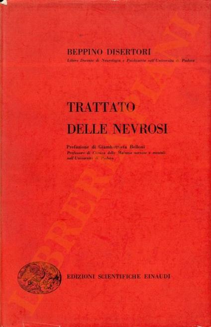 Trattato delle nevrosi - Beppino Disertori - copertina