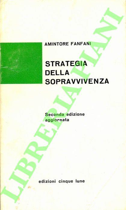 Strategia della sopravvivenza - Amintore Fanfani - copertina