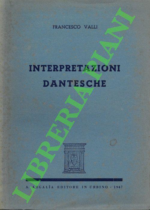 Interpretazioni dantesche - Francesco Valli - copertina