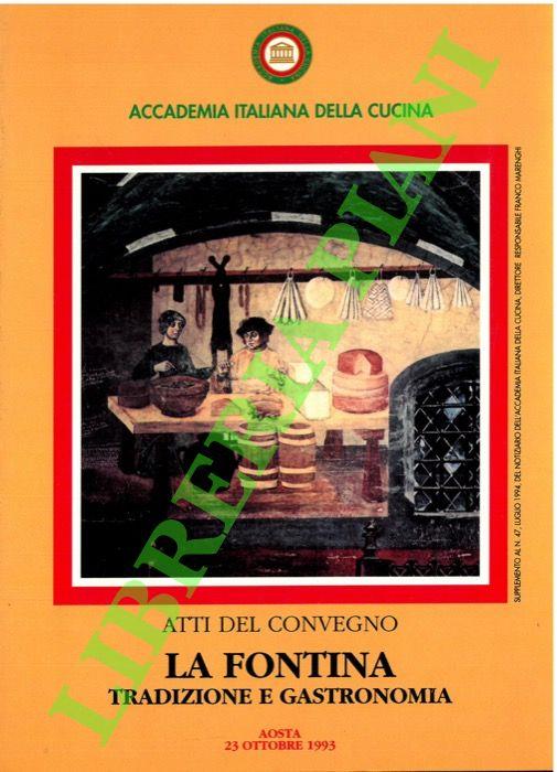 fontina. Tradizione e gastronomia. (Atti del Convegno) - copertina