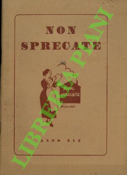 Non sprecate. - copertina