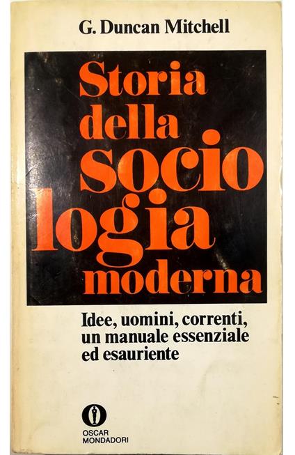 Storia della sociologia moderna - G. Mitchell - copertina