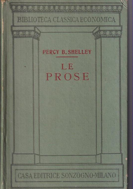 Le prose - Percy Bysshe Shelley - copertina