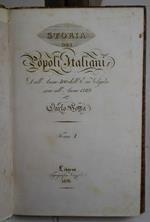 Storia dei popoli italiani dall'anno 300 dell'Era volgare sino all'Anno 1789