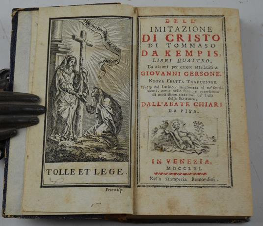 Dell'imitazione di Cristo di Tommaso da Kempis libri quattro, da alcuni per errore attribuiti a Giovanni Gersone - copertina