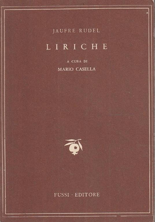 Liriche - Jaufré Rudel - copertina