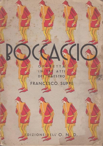 Boccaccio. Operetta in 3 atti del Maestro Francesco Suppè - copertina