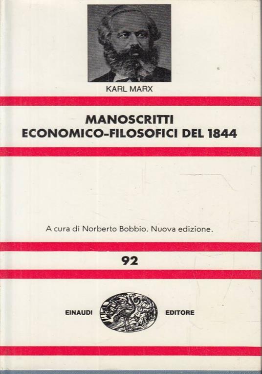 Manoscritti economico-filosofici del 1844 - Karl Marx - copertina