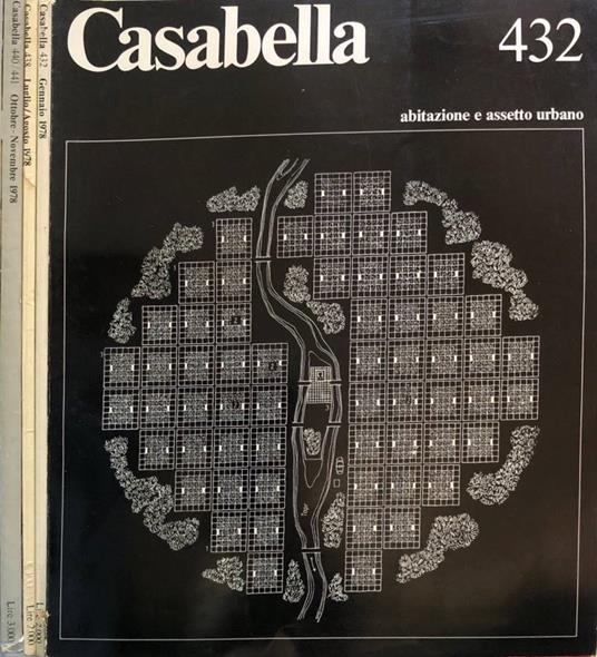 Casabella n 432,438,440/441 anno 1978 - Tomás Maldonado - copertina