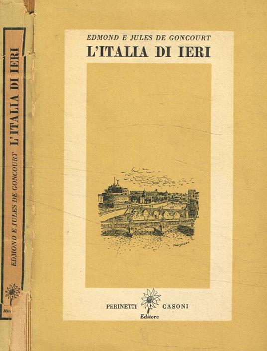 L' Italia di ieri - Edmond de Goncourt - copertina
