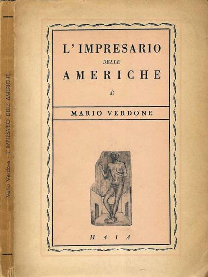 L' impresario delle americhe - Mario Verdone - copertina